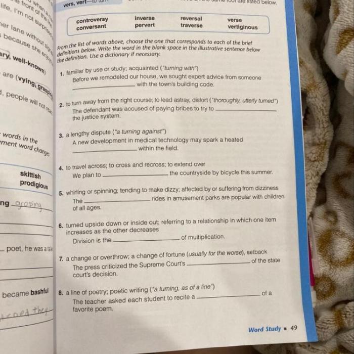 Vocab book level d answers