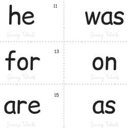 Printable fry's first 100 sight words flash cards